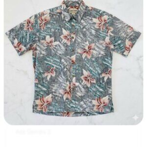 Vintage Cooke Street Honolulu Hibiscus Reverse Print Aloha Shirt Cotton Large